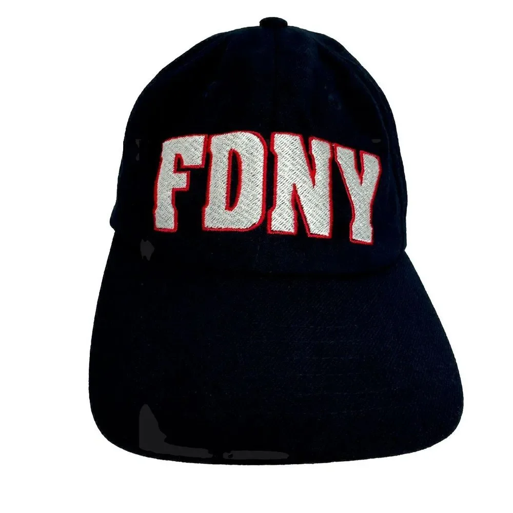 Vintage FDNY Blue Strapback Hat USA Made 90s Used Condition Dad Street Wear Cap
